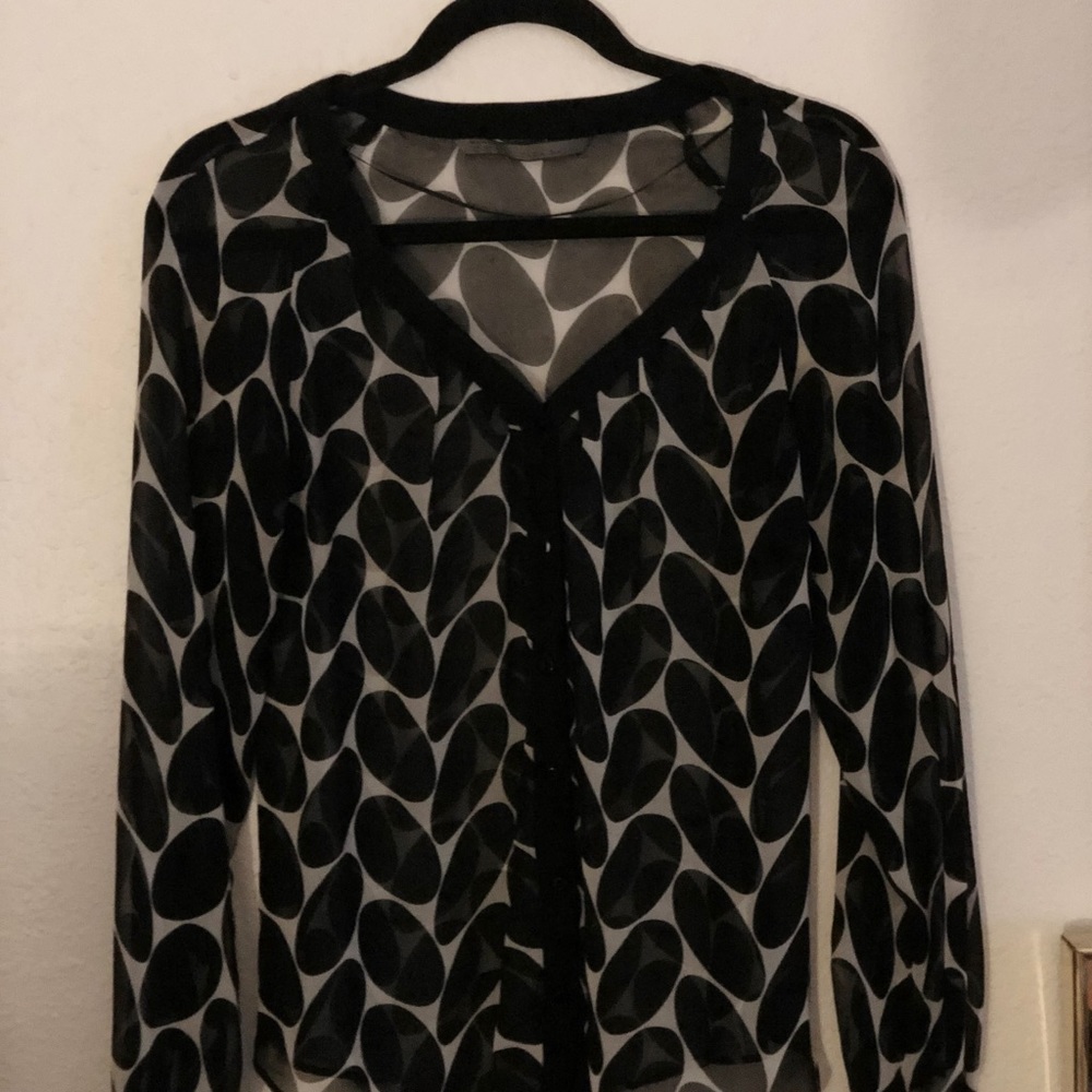Zara sheer button up shirt, size XS